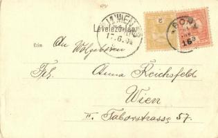 Budapest V. Szervita tér és templom, Keller és Szabó, Zelenkai és Purman üzlete. Art Nouveau (apró s...