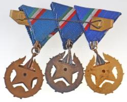 1951. "Közbiztonsági Érem" arany-, ezüst és bronz fokozata (3xklf) a rendőrség tagjai rész...