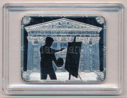 DN "Magyar Festészet Remekei - Madarász Viktor: Hunyadi László siratása, 1859" ezüstözött ...