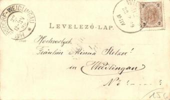 1899 (Vorläufer!) Budapest, Széchenyi-szobor, Etablissement Reutter palota, Hentzi-szobor és Honvéde...