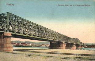 Pozsony, Pressburg, Bratislava; Ferenc József híd / railway bridge (EK)