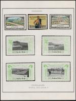 1913 Stadionavatás Berlinben 12 db levélzáró albumlapon