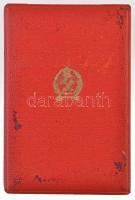 1954. "Munka Érdemérem" ezüstözött, zománcozott Br kitüntetés mellszalagon, szalagsávval, ...