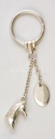 Ezüst(Ag) masszív lófejfüggős kulcstartó, jelzett, h: 11 cm, nettó: 28,8 g