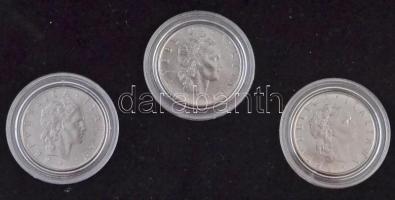 Olaszország 1950-1989. 50L rozsdamentes acél (7x) "Római Pantheon - Jupiter, Plutó, Mars, Vénus...