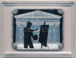 DN "Magyar Festészet Remekei - Székely Bertalan: Az egri nők, 1867" ezüstözött Cu emlékére...