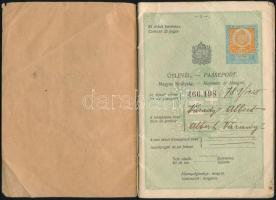 1925-1927 Magyar Királyság fényképes útlevele Várady Albert (1870-?) gyárigazgató, a m. kir. varasdi...