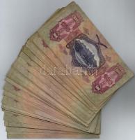 1930. 100P (80x) közte 7x csillagos sorozatszám és 5x felülbélyegzett T:III több darab szép papírral