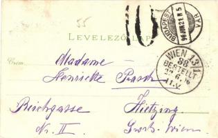 1896 (Vorläufer!) Budapest XIV. Városliget, Az Ezredéves Kiállítás panorámája, a Történelmi Főcsopor...