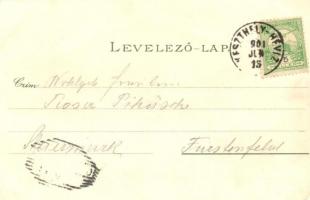 Keszthely, Szigliget. Marton Móricz kiadása. Ottmar Zieher Floral, litho  (EK)