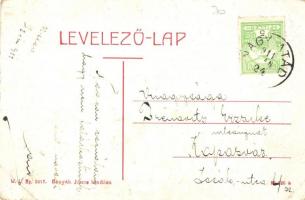 Nagyatád, Méntelepi huszár laktanya, lovak. W. L. Bp. 2617. Benyák János kiadása (EK)