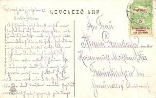 Sátoraljaújhely, Törvényszéki palota, utcakép este  (kopott sarkak / worn corners)