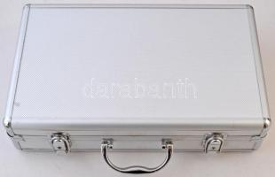 Alumínium éremtartó koffer 5 tálcával, használt, jó állapotban