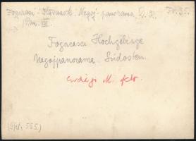 cca 1910 Fogarasi-havasok, Negoj, Erdélyi Mór felvétele, hátulján feliratozva, 11,5×16 cm / cca 1910...