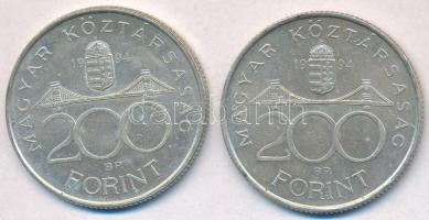 1994. 200Ft Ag "Deák" (2x) T:2