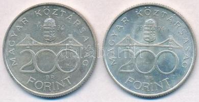 1994. 200Ft Ag "Deák" (2x) T:2