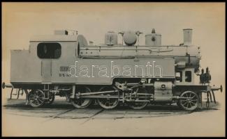 cca 1920-1930 Ganz-mozdony, fotó, 10×17 cm