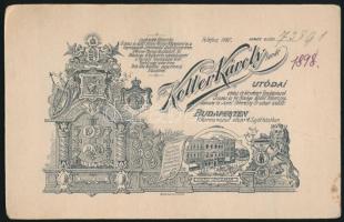 cca 1900 Fiatal hölgyek, vizitkártya méretű fotó Koller Károly utódai budapesti műterméből, 10×6 cm