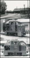 cca 1960-1970 Linzbauer Tamás: Kisvasutak (pl. Balatonfenyves) és mozdonyok, 13 db fotó, némelyik pecséttel jelzett, 10x15 cm