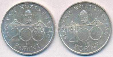 1994. 200Ft Ag "Deák" (2x) T:2