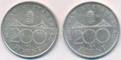 1994. 200Ft Ag "Deák" (2x) T:2