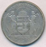 1930. 5P Ag "Horthy jobbra" T:3 
Adamo P8