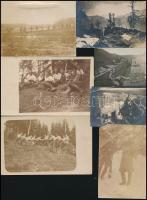 cca 1914-1918 Életképek az I. világháborúból, 24 db, 5,5x8 és 9x14 cm közötti méretekben / photos from the world war I