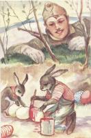 4 db RÉGI Márton L. cserkész művészlap / 4 pre-1945 scout art postcards signed by Márton L