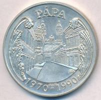 1990. "20 éves a MÉE Pápai Csoportja / Pápa 1970-1990" jelzett Ag emlékérem (36,07g/0.835/...