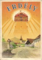 5 db RÉGI reklám és katonai motívumlap / 5 pre-1945 advertisement and military motive cards