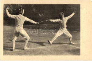 2 db MODERN vívás motívumlap / 2 modern fencing motive postcards