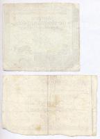 Franciaország 1792. 25s + 1793. 50s "Assignata" vízjellel és szárazpecséttel T:III- ly.
F...