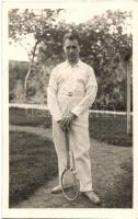 3 db RÉGI teniszes motívumlap / 3 pre-1945 tennis motive postcards