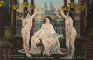 27 db RÉGI erotikus művész motívumlap / 27 pre-1945 erotic art motive postcards