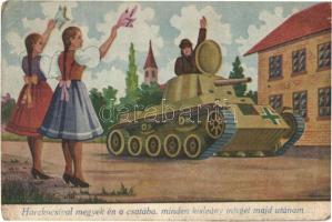 13 db VEGYES humoros katonai grafikai művészlap / 13 mixed humorous military graphic art motive card...