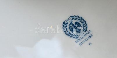 Hollóházi hármas gyertyatartó, matricás, jelzett, hibátlan, m:30 cm, 24×24 cm