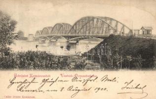 Komárom, Komárno; Vashíd. Czike Dénes kiadása / Donaubrücke / Danube railway bridge (fl)