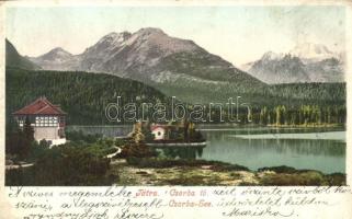 Tátra, Csorba tó / Csorber-See / Strbské Pleso / lake (kopott sarkak / worn corners)