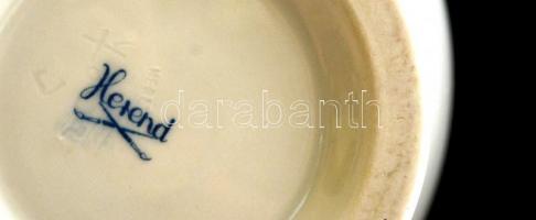 Herendi virág mintás váza, kézzel festett, hibátlan, jelzett, m: 23 cm