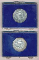 Amerikai Egyesült Államok 1966-1968D 1/2$ Ag "Kennedy" (2xklf) mindkettő plasztik tokban T...