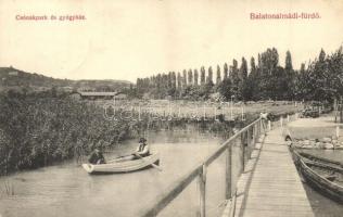 Balatonalmádi-fürdő, Csónakpark és gyógyház. Fodor Ferenc kiadása