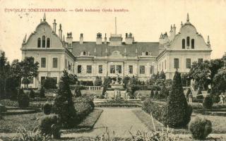 Tőketerebes, Trebisov; Gróf Andrássy Gyula kastély, kert. W. L. Bp. 5619. Kiadja Wald Márkusz / castle, garden (EK)