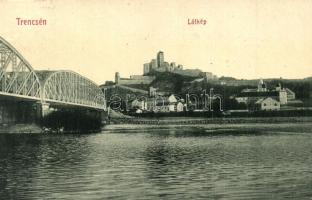 Trencsén, Trencín; látkép, híd, vár. W. L. Bp. 5767. / general view, bridge, castle (EB)