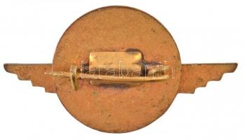 ~1980. "500 ezer kilóméter" aranyozott, zománcozott miniatűr jelvény (15x27,5mm) T:1-,2