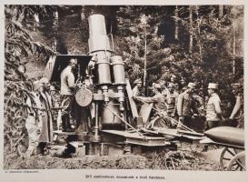 cca 1916 41 db I. világháborús harci jeleneteket ábrázoló nyomat. Az Érdekes Újság mozgalmas képei. ...