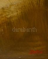 Kalcsó József (1952-): Ketten. Olaj, farost, jelzett, keretben, 40×60 cm