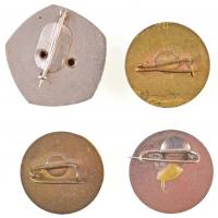 ~1970-1980. "Önkéntes Rendőri Szolgálatért 10, 15, 20" (3xklf) zománcozott fém jelvények +...