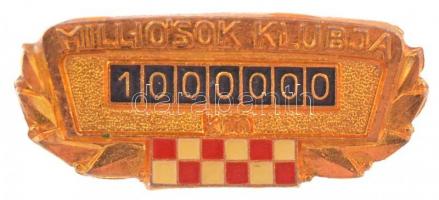 ~1970-1980. "Milliósok klubja - 1.000.000km" zománcozott fém jelvény (24x10mm) T:1-