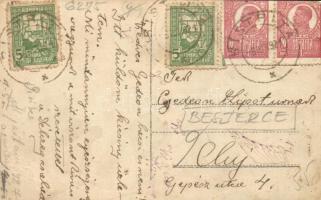 1921 Beszterce, Bistritz, Bistrita; Délczeg család üzlete / shop front with owners. Alex Rosup photo...