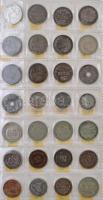 108db-os vegyes magyar fémpénz tétel a korona és pengő időszakából T:vegyes